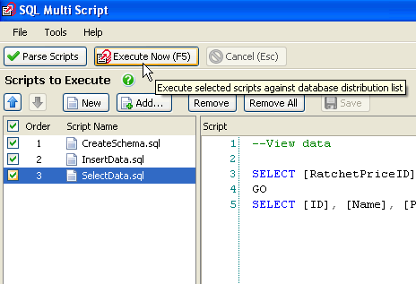 SQL Multi Script多腳本多服務(wù)器部署